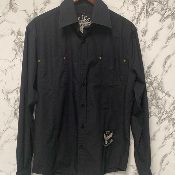 V.Jeans Men’s Black Shirt Size M - Picture 2 of 11